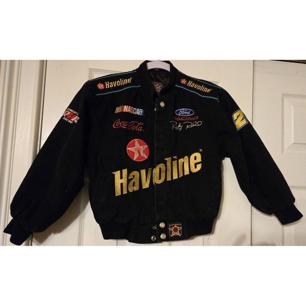 Vintage Havoline RACING jacket For Racecar Driver Ricky Rudd Size Youth Medium